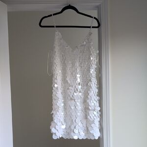White Sequin Dress
